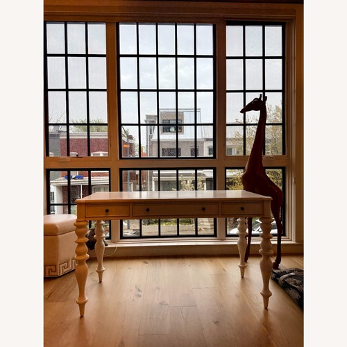 Used Ethan Allen White Wood Console Table for sale on AptDeco