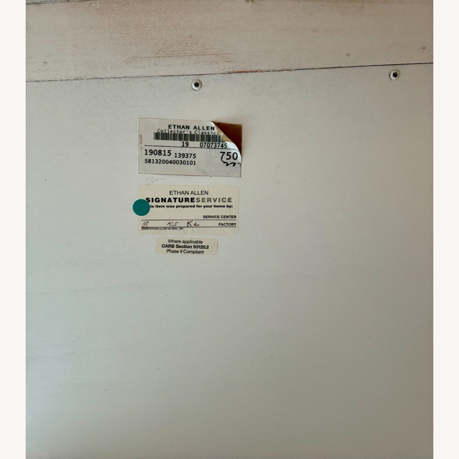 Ethan Allen White Wood Console Table - image-3