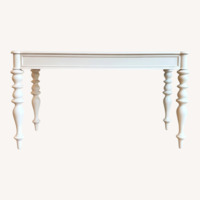 Ethan Allen White Wood Console Table