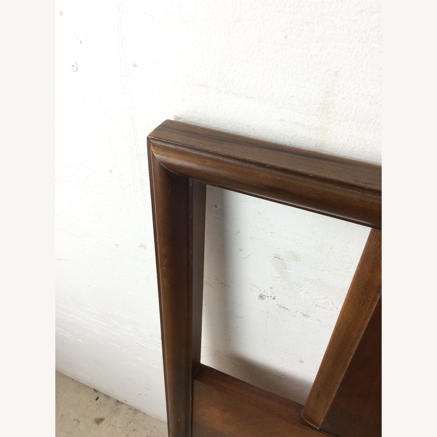 Mid Century Full Size Headboard with Burl Inlay - image-5