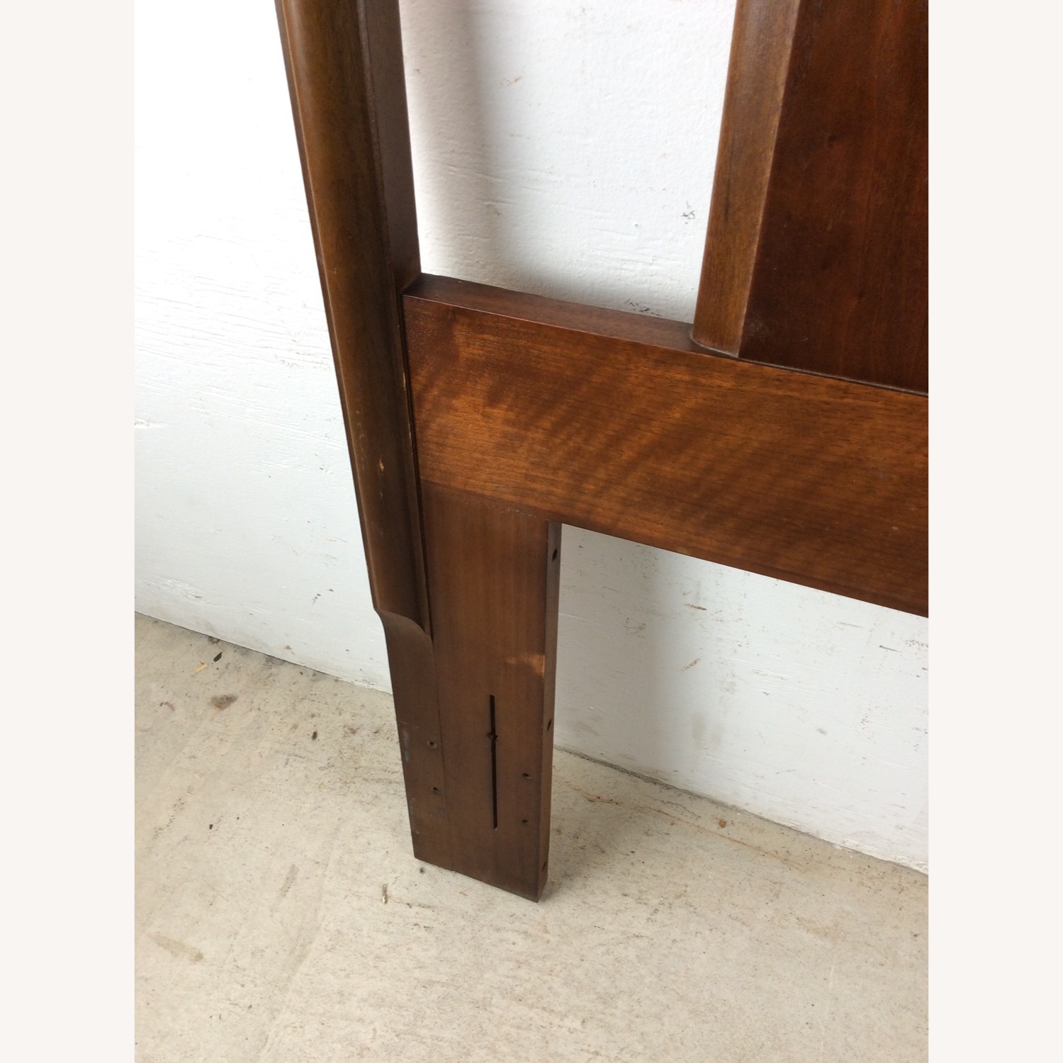 Mid Century Full Size Headboard with Burl Inlay - image-6