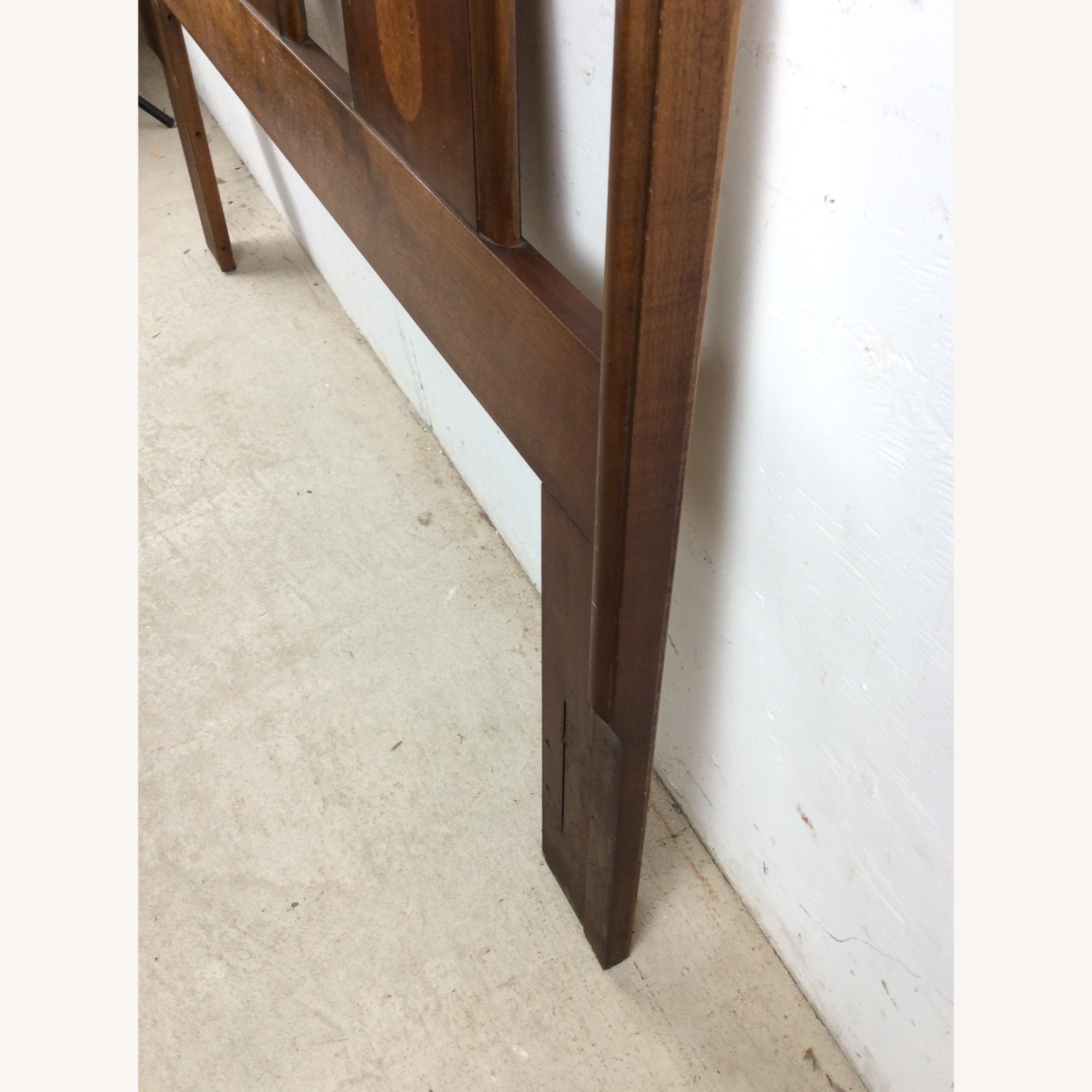 Mid Century Full Size Headboard with Burl Inlay - image-15