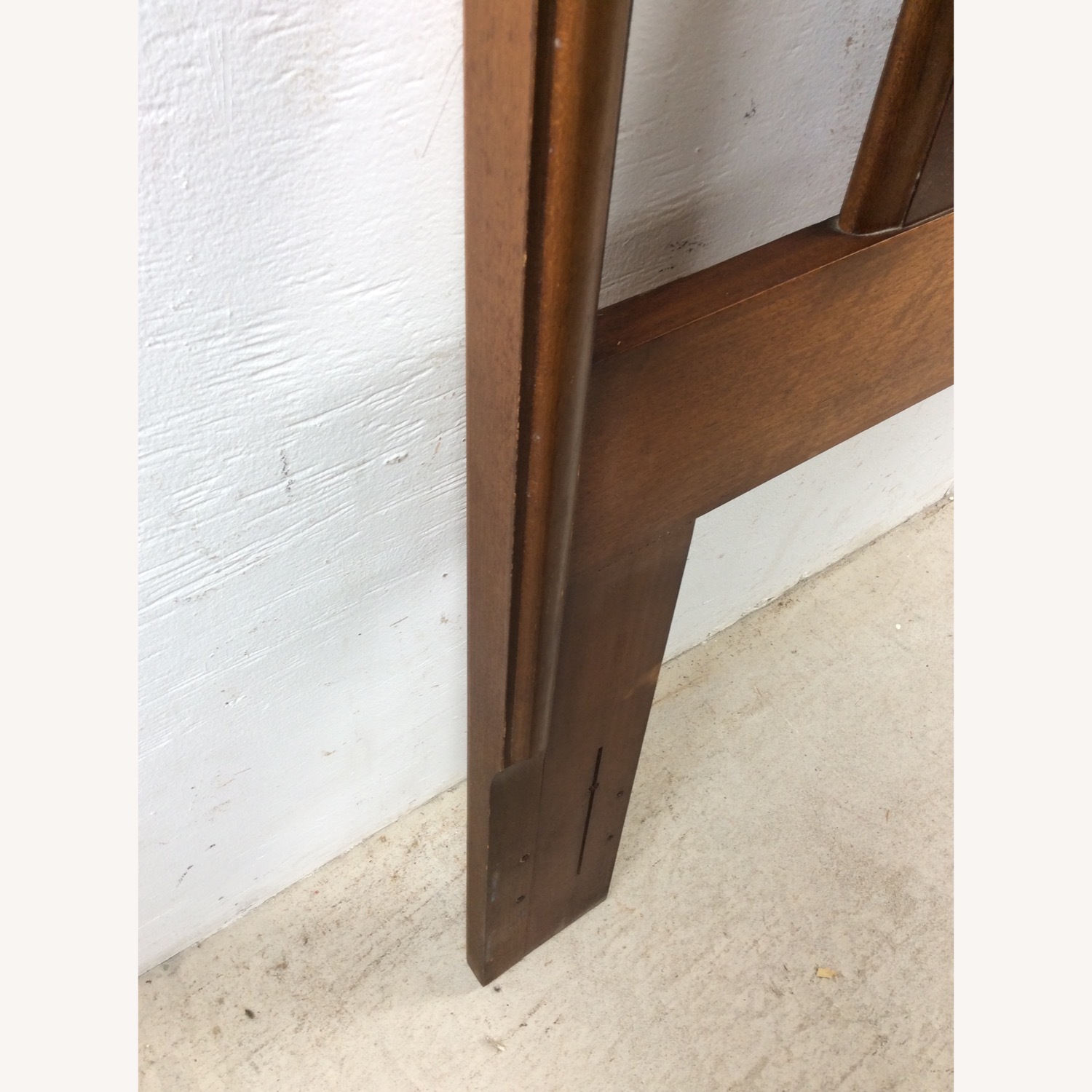 Mid Century Full Size Headboard with Burl Inlay - image-19