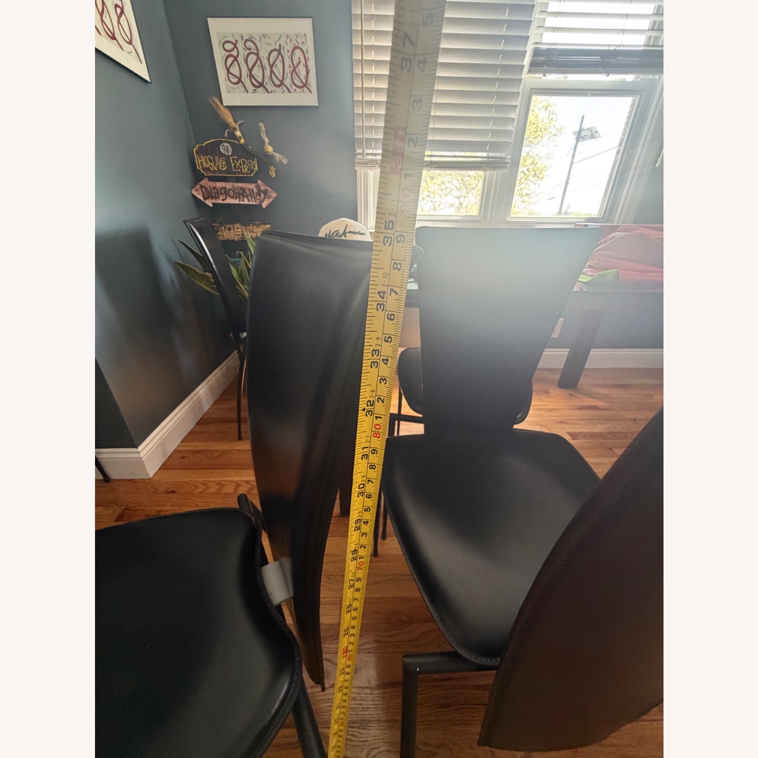 Vintage Italian Leather Dining Chairs - image-4