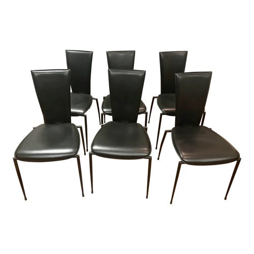 Used Vintage Italian Leather Dining Chairs for sale on AptDeco