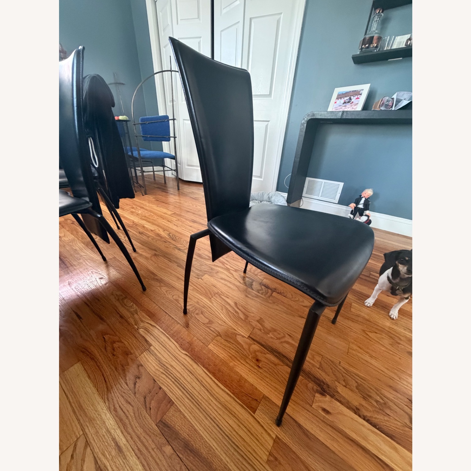 Vintage Italian Leather Dining Chairs - image-6