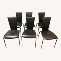 Vintage Italian Leather Dining Chairs