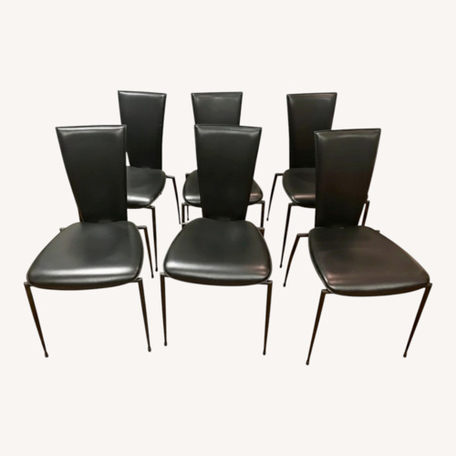 Used Vintage Italian Leather Dining Chairs for sale on AptDeco