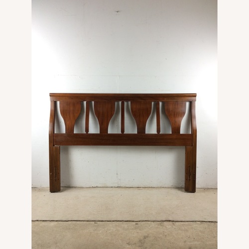 Used Mid Century Full Size Headboard with Bentwood for sale on AptDeco