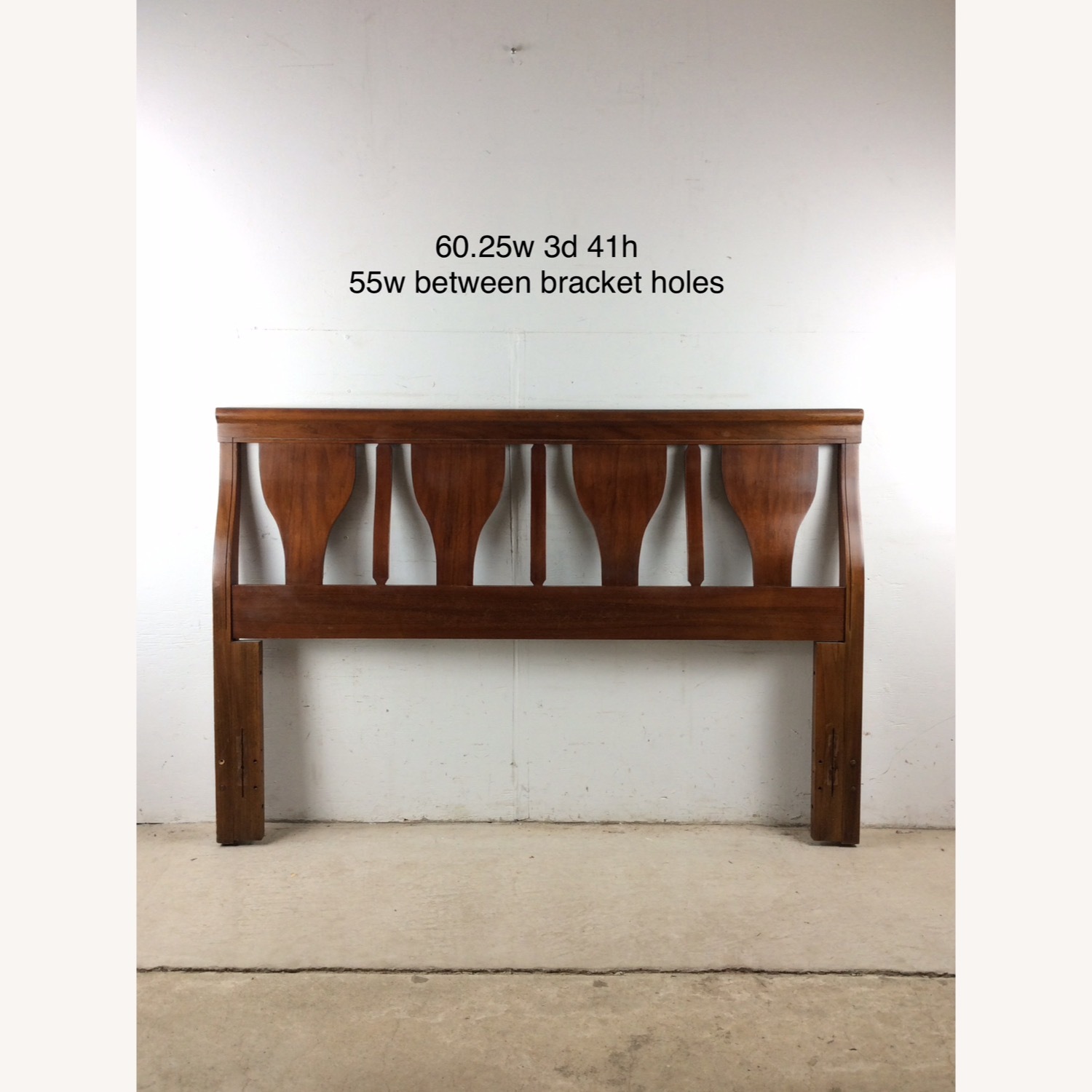 Mid Century Full Size Headboard with Bentwood - image-20