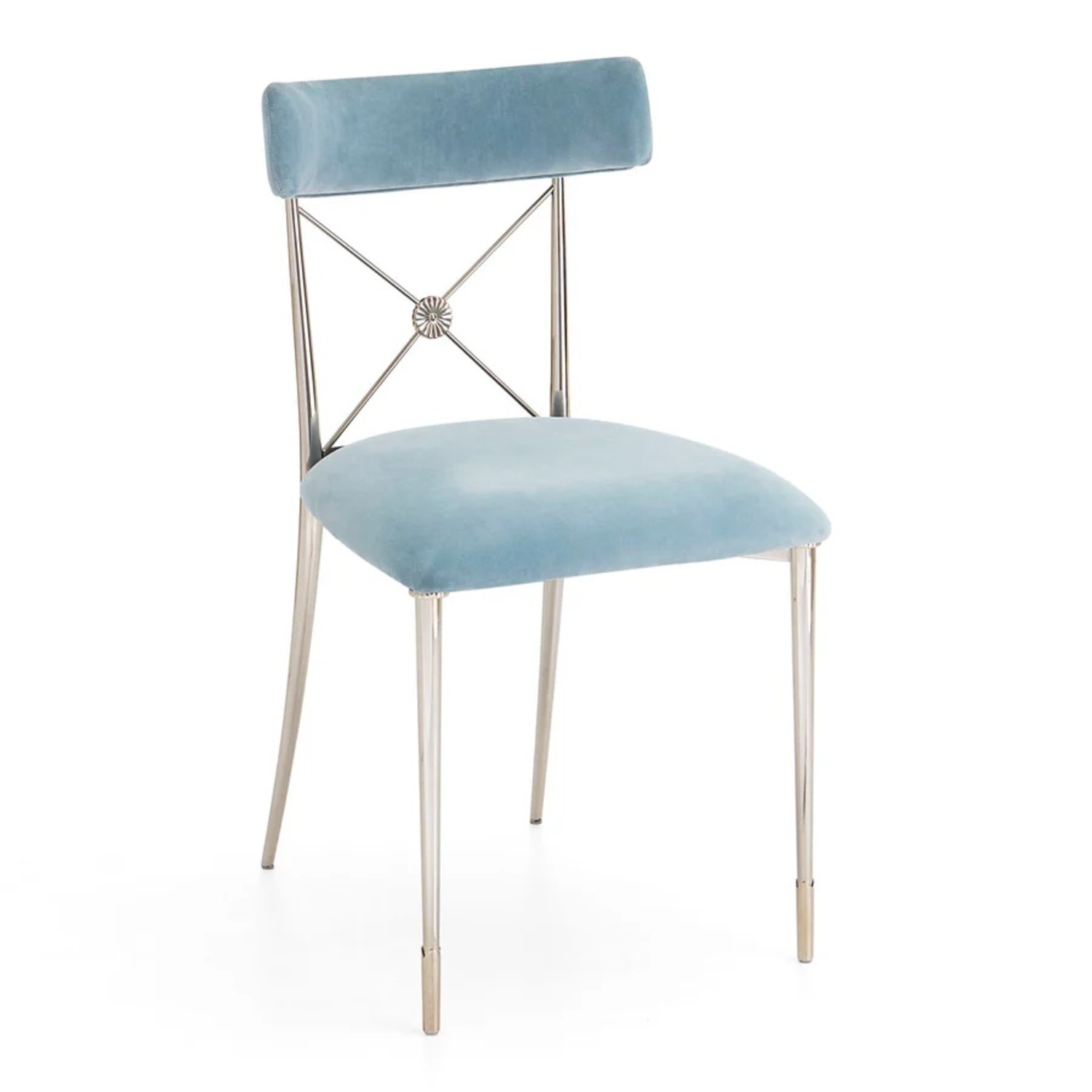 Jonathan Adler Rider Blue Velvet Dining Chairs - image-4