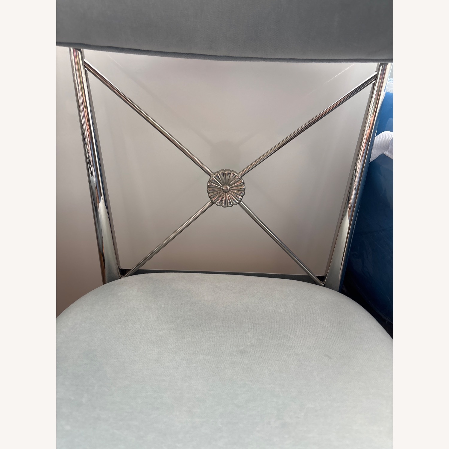 Jonathan Adler Rider Blue Velvet Dining Chairs - image-3