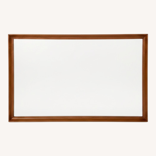 Used MCM Long Rectangular Wall Mirror with Walnut Frame for sale on AptDeco
