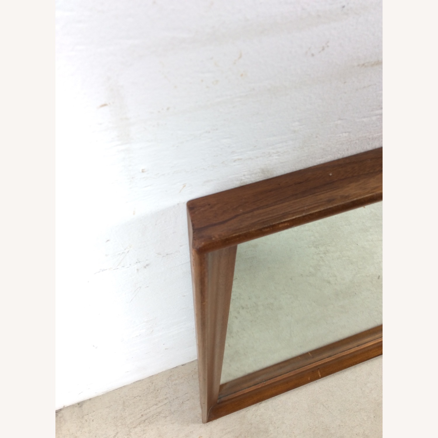 MCM Long Rectangular Wall Mirror with Walnut Frame - image-9