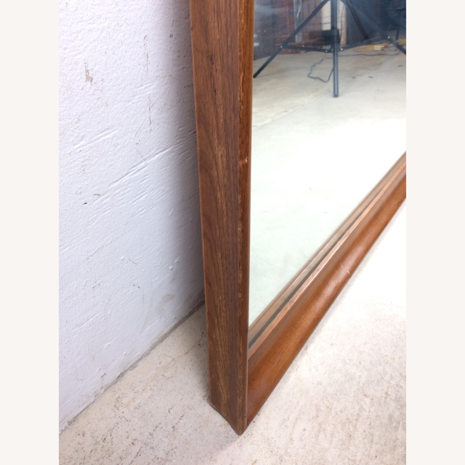 MCM Long Rectangular Wall Mirror with Walnut Frame - image-17