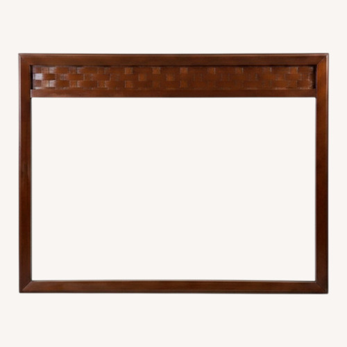 Used Mid Century Wall Mirror with Basket Weave Detail for sale on AptDeco