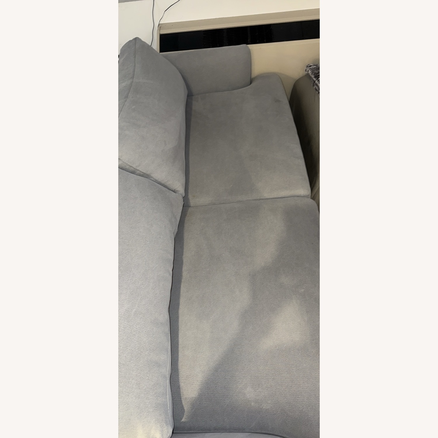 West Elm Haven Storm Gray Sofa 82” - image-3