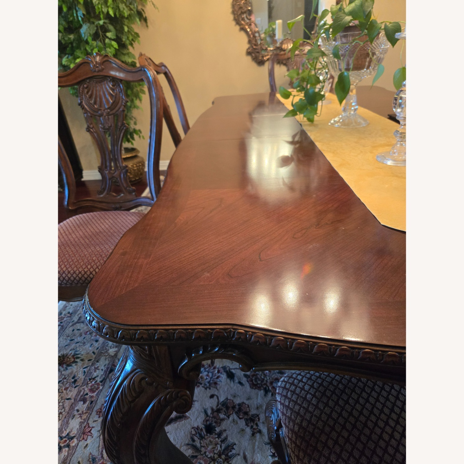 Vintage/Antique Dark Brown Dining Table - image-2