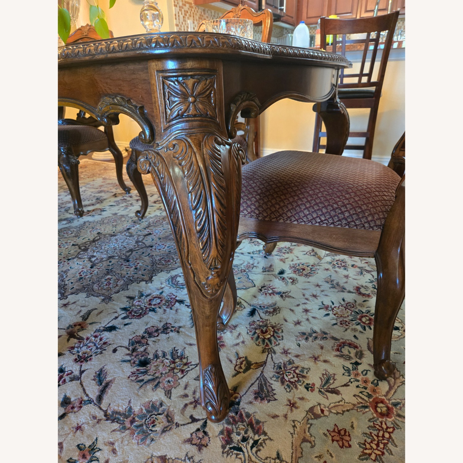 Vintage/Antique Dark Brown Dining Table - image-3