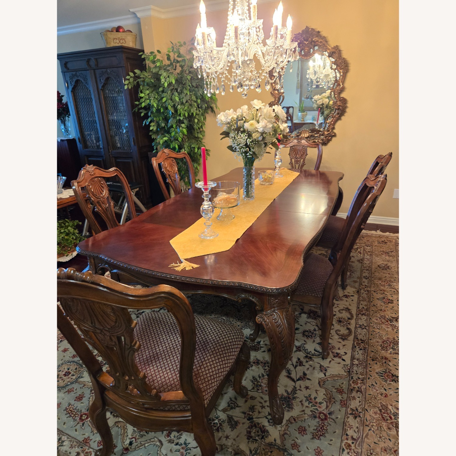 Vintage/Antique Dark Brown Dining Table - image-1