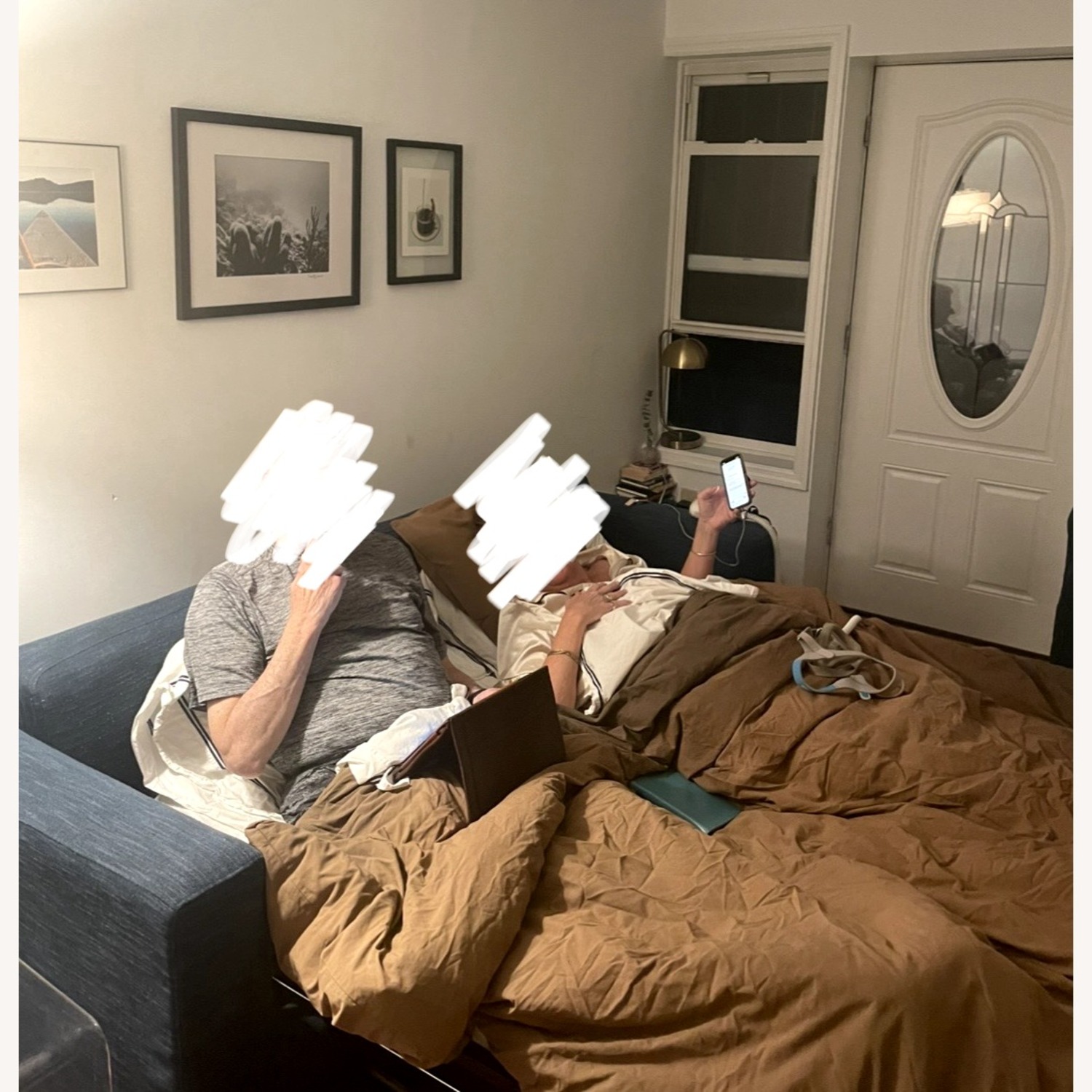 Article Soma 82" Sofa Bed - Midnight Blue - image-2