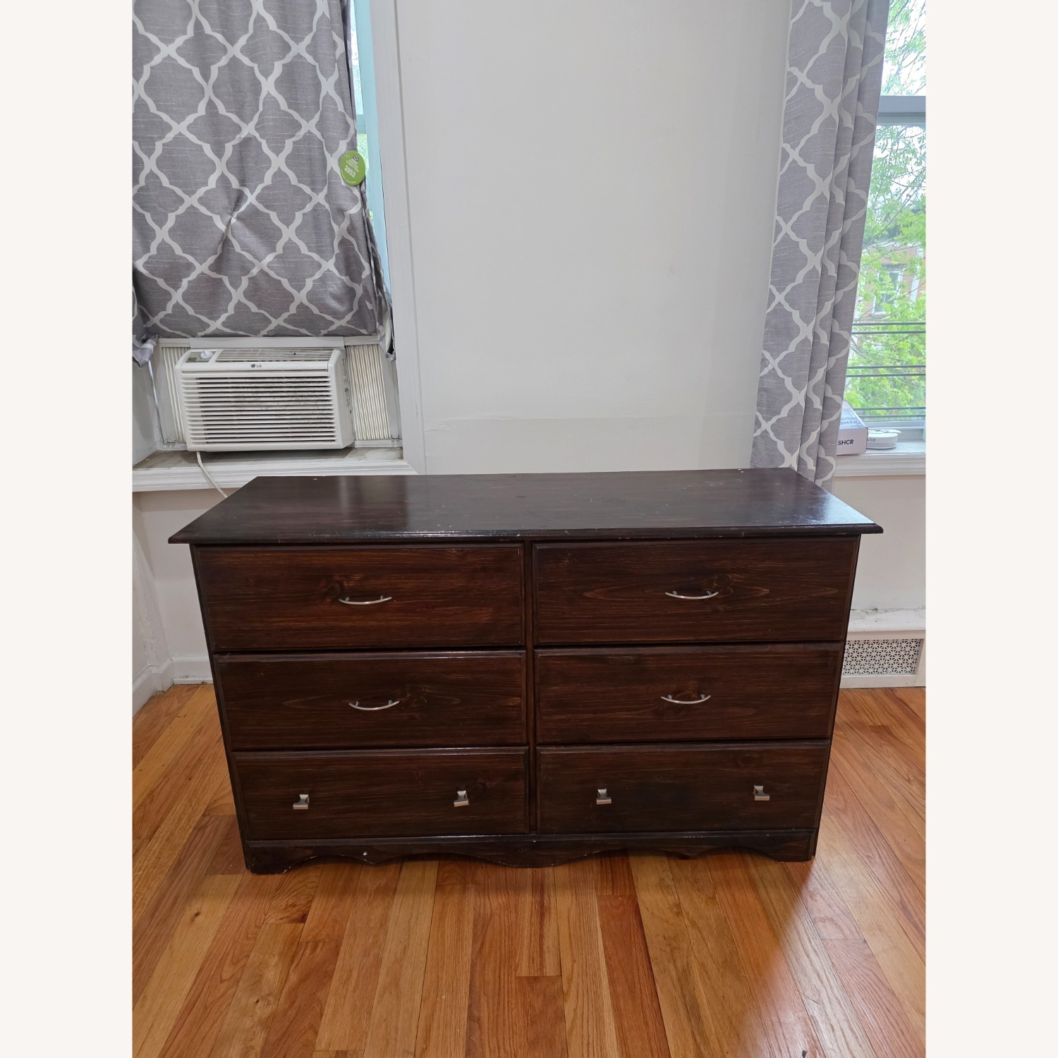 Dark Brown Wood Dresser - image-1