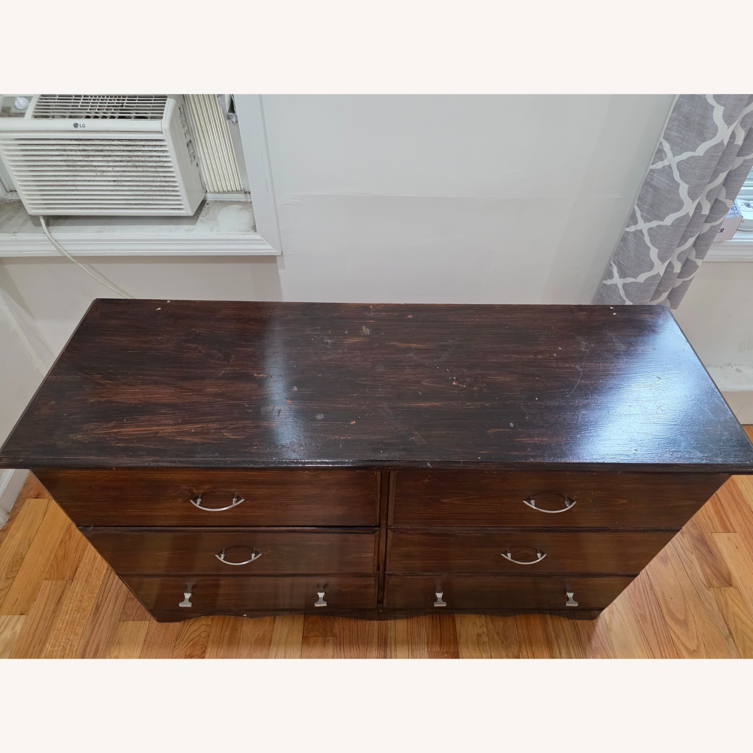 Dark Brown Wood Dresser - image-5