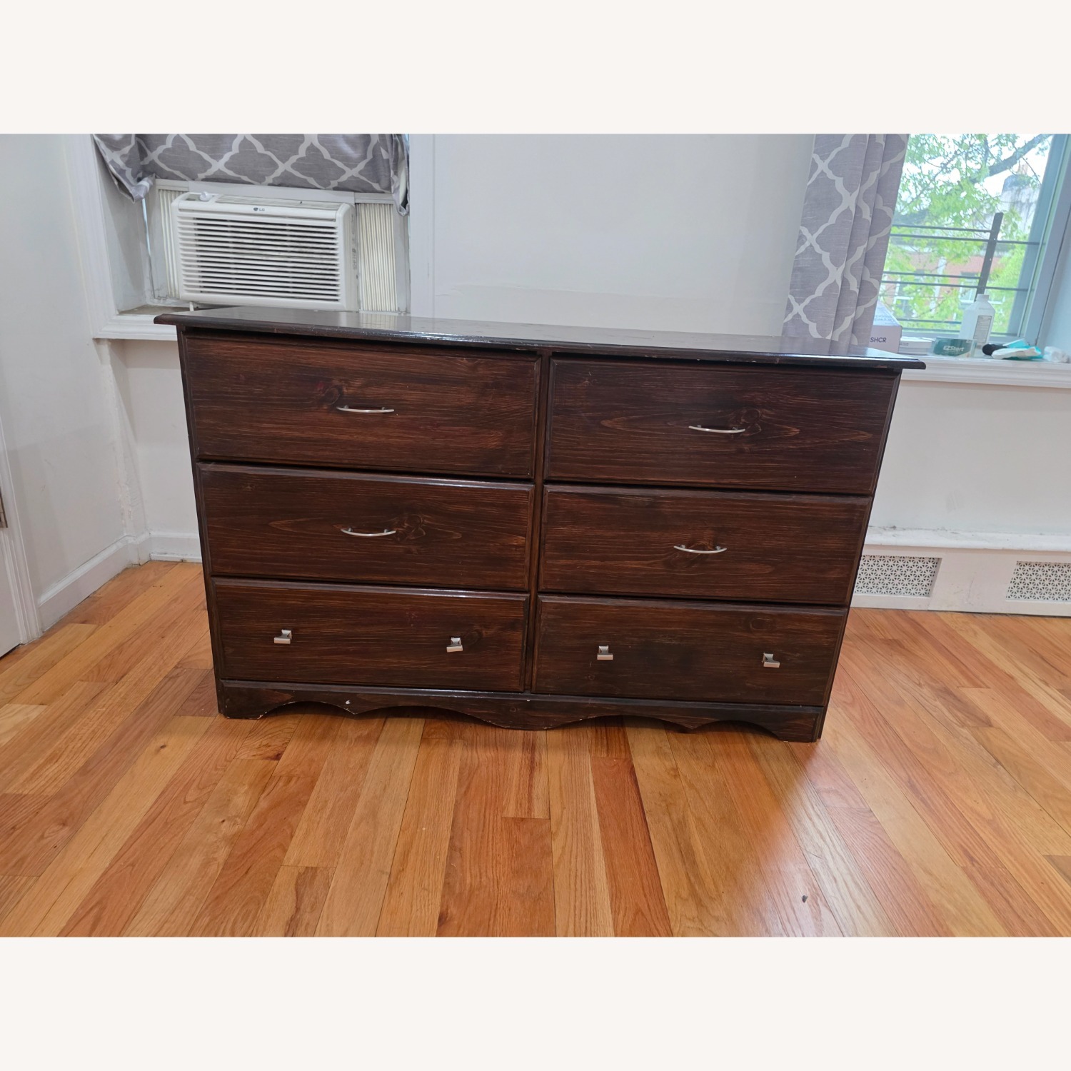 Dark Brown Wood Dresser - image-2