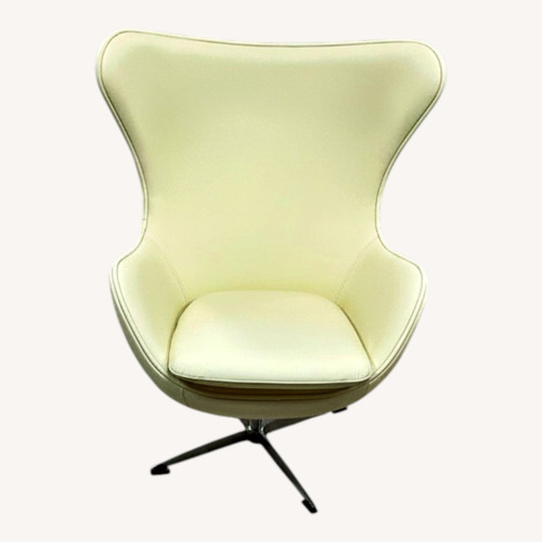 Used Orren Ellis Finola Top Grain Leather Accent Chair for sale on AptDeco