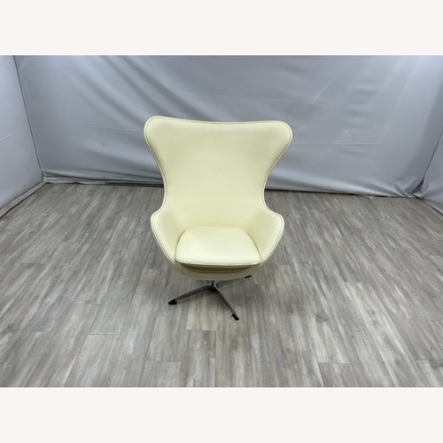 Used Orren Ellis Finola Top Grain Leather Accent Chair for sale on AptDeco