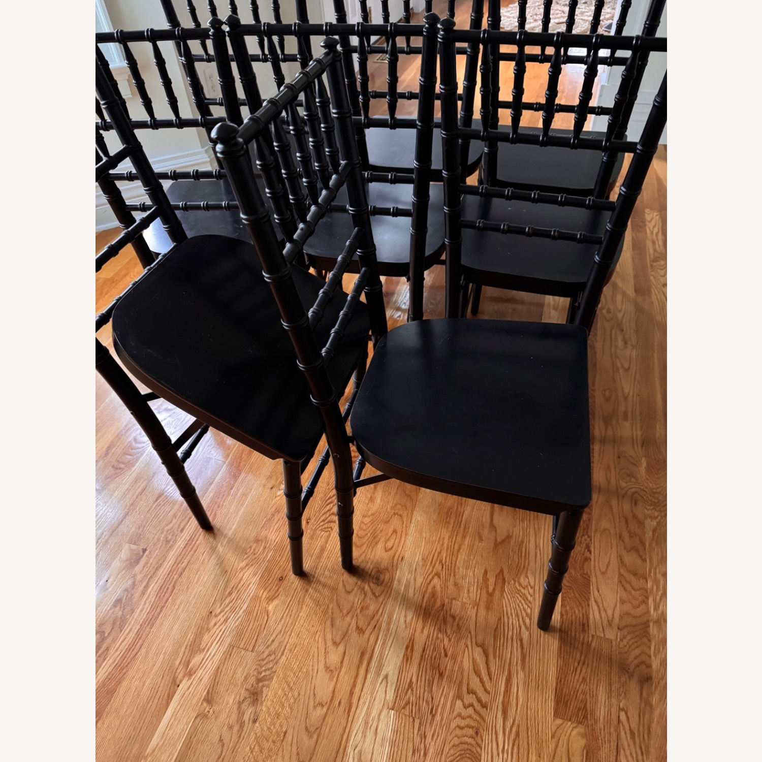 Ballard Designs Black Wood Dining Chairs - image-2