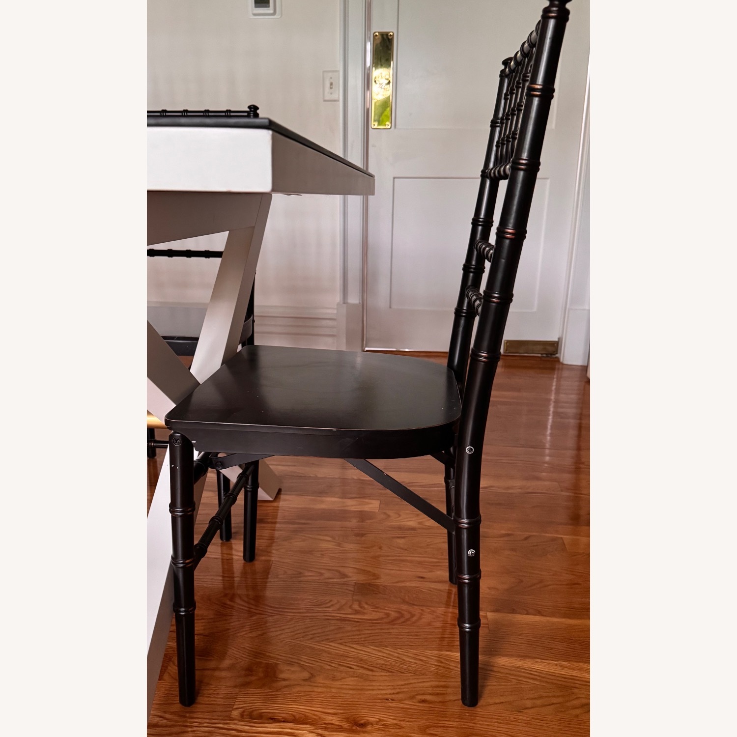 Ballard Designs Black Wood Dining Chairs - image-7