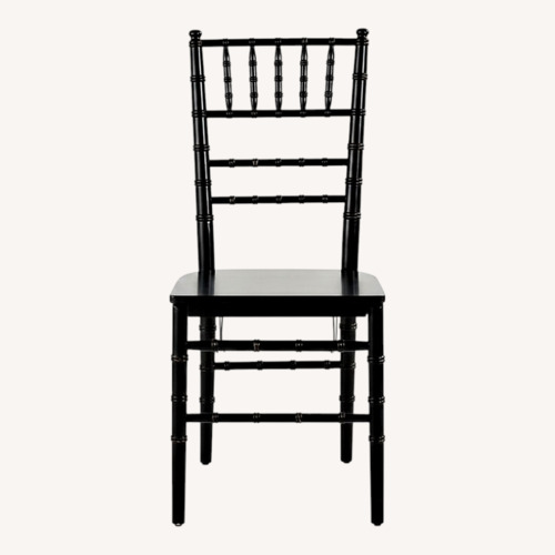 Used Ballard Designs Black Wood Dining Chairs for sale on AptDeco