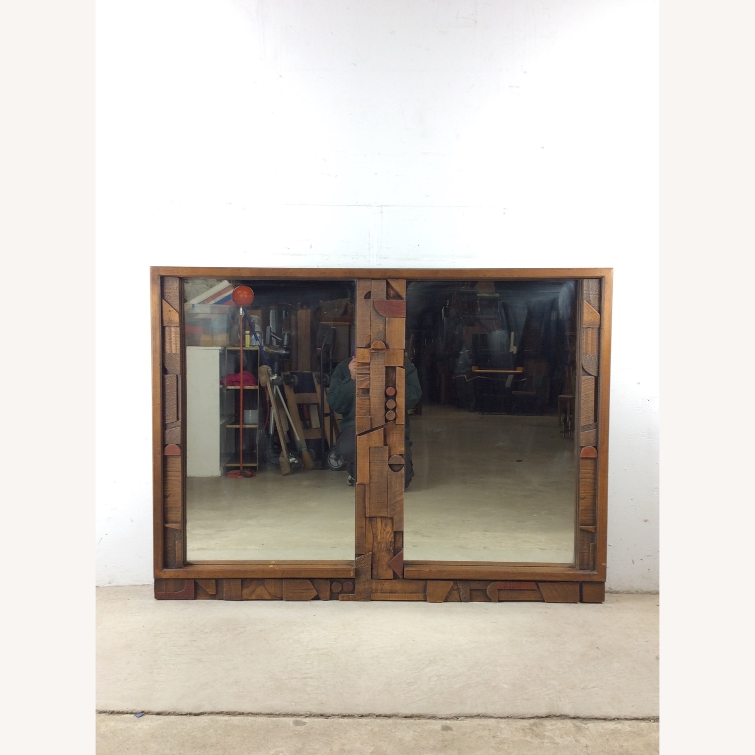 Brutalist Style Wall Mirror from Pueblo by Lane - image-1