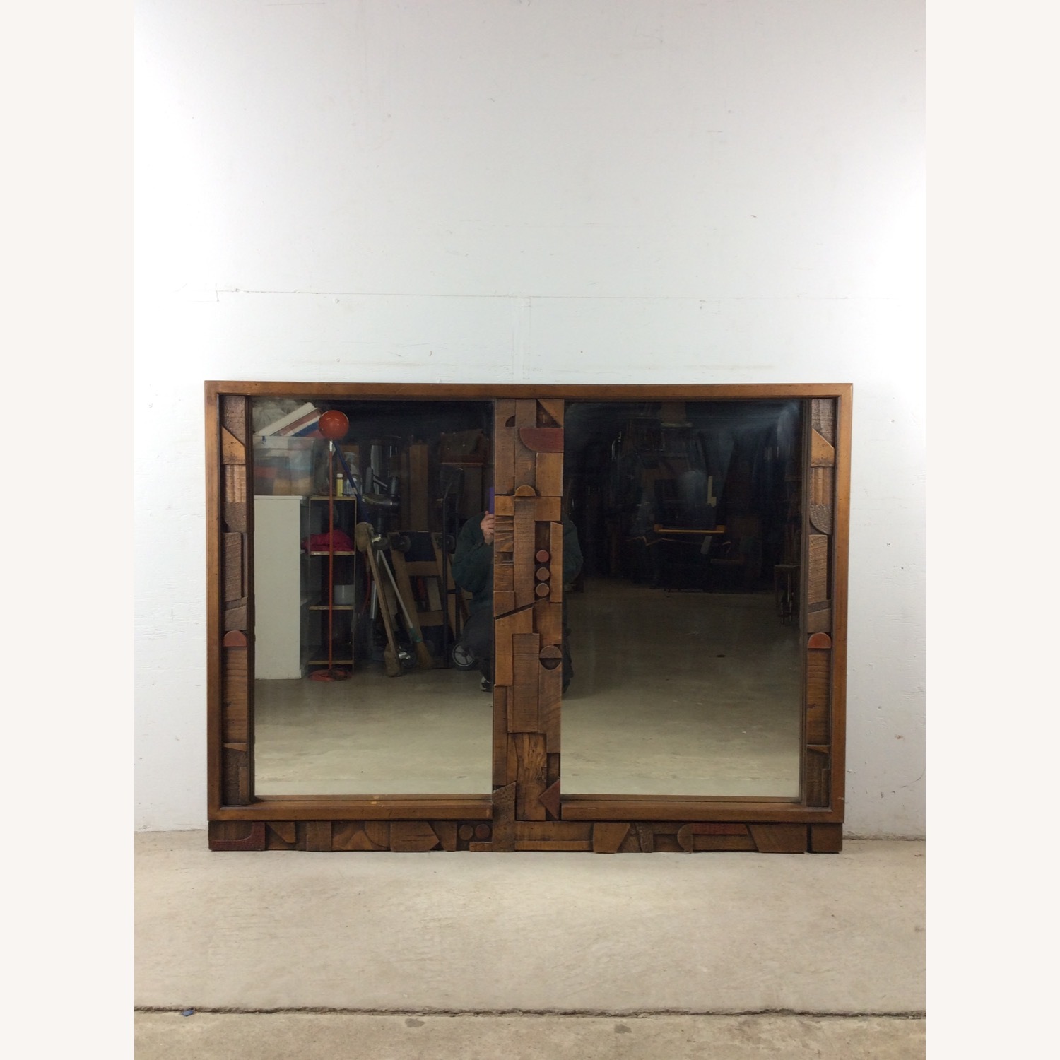 Brutalist Style Wall Mirror from Pueblo by Lane - image-2