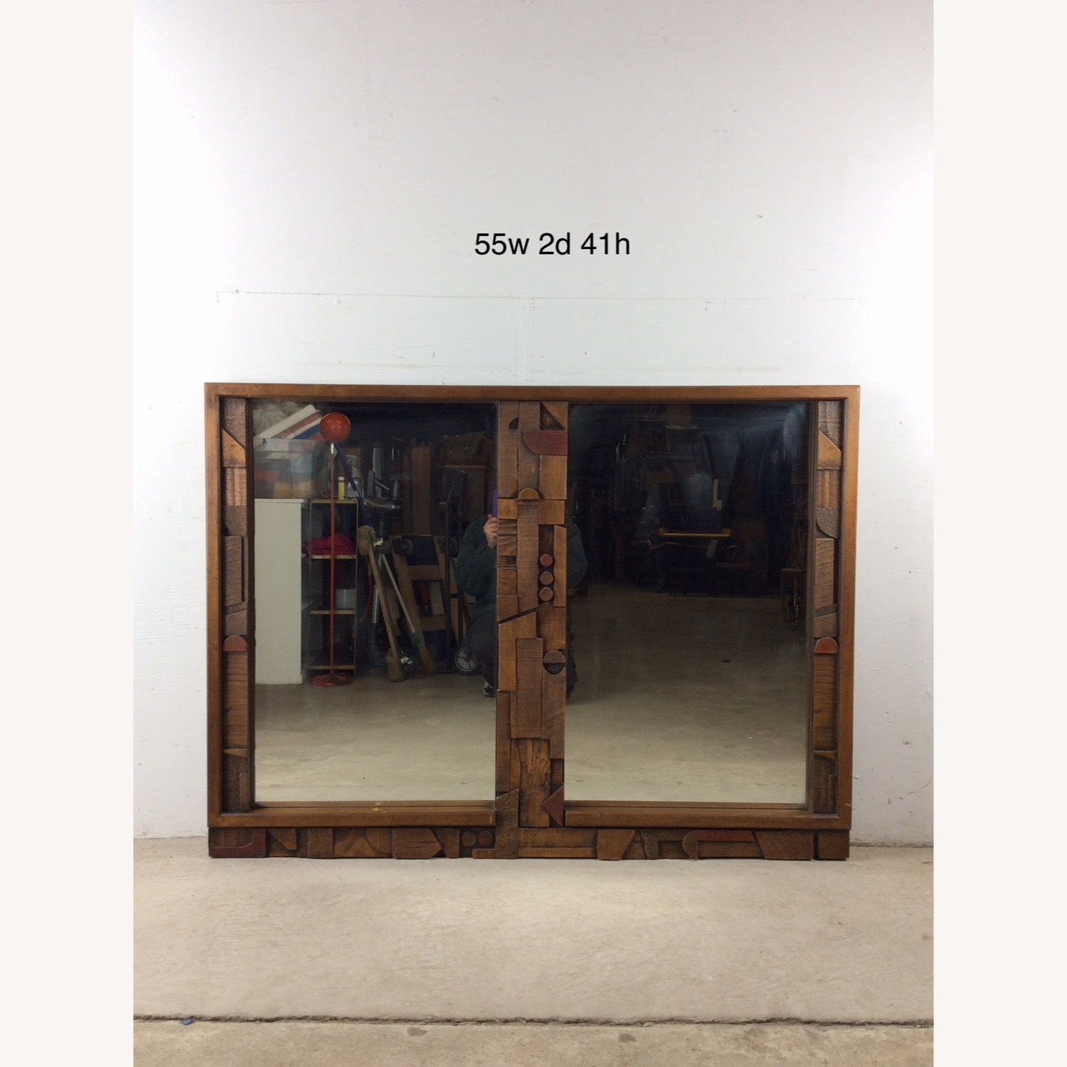 Brutalist Style Wall Mirror from Pueblo by Lane - image-20