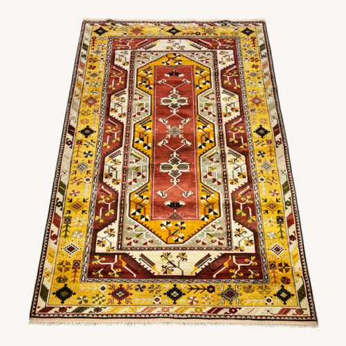 Used Turkish Milas Wool Area Rug for sale on AptDeco