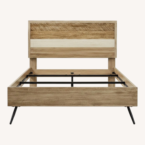 Used Rooms To Go Midtown Loft Natural 3 Pc Queen Panel Bed for sale on AptDeco