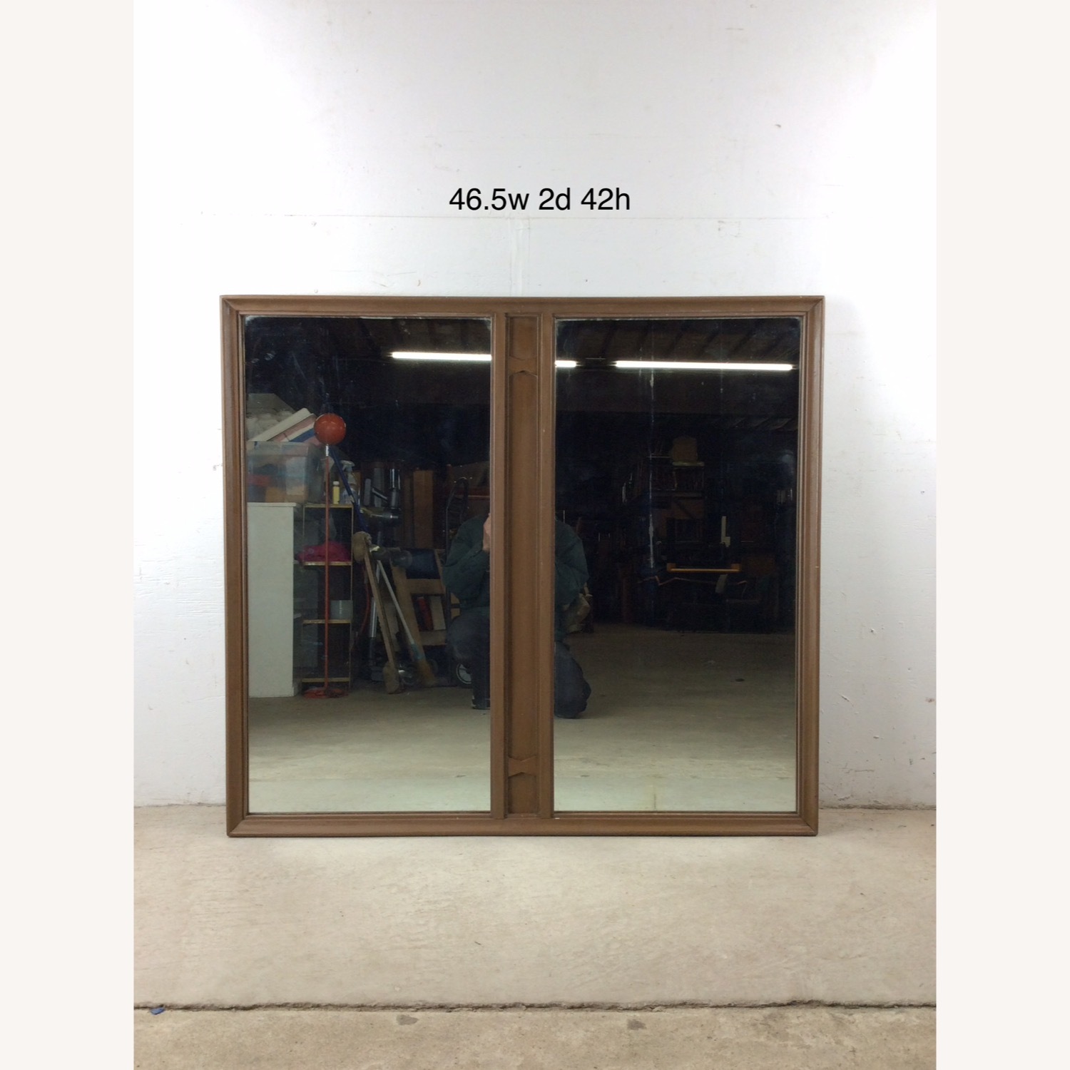 Mid Century Rectangular Wall Mirror with 2 Panels - image-19