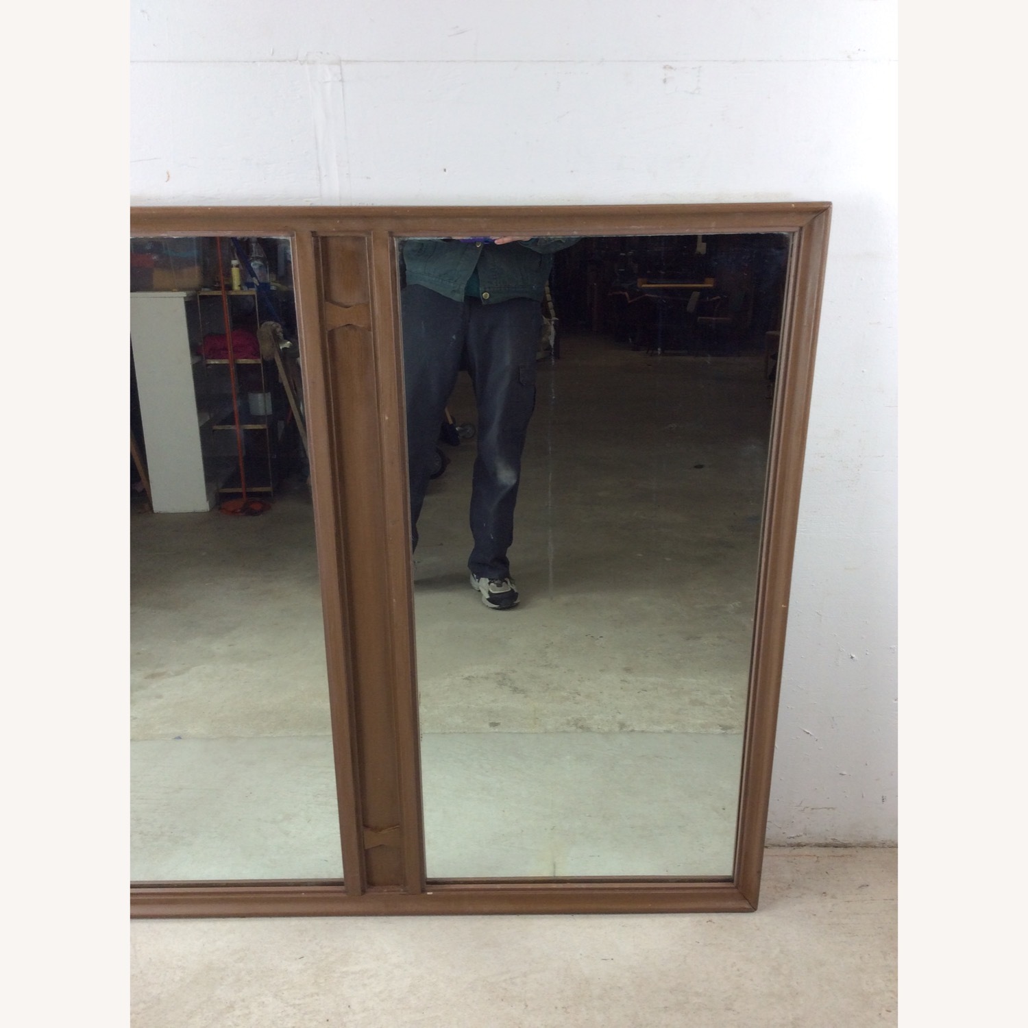 Mid Century Rectangular Wall Mirror with 2 Panels - image-4