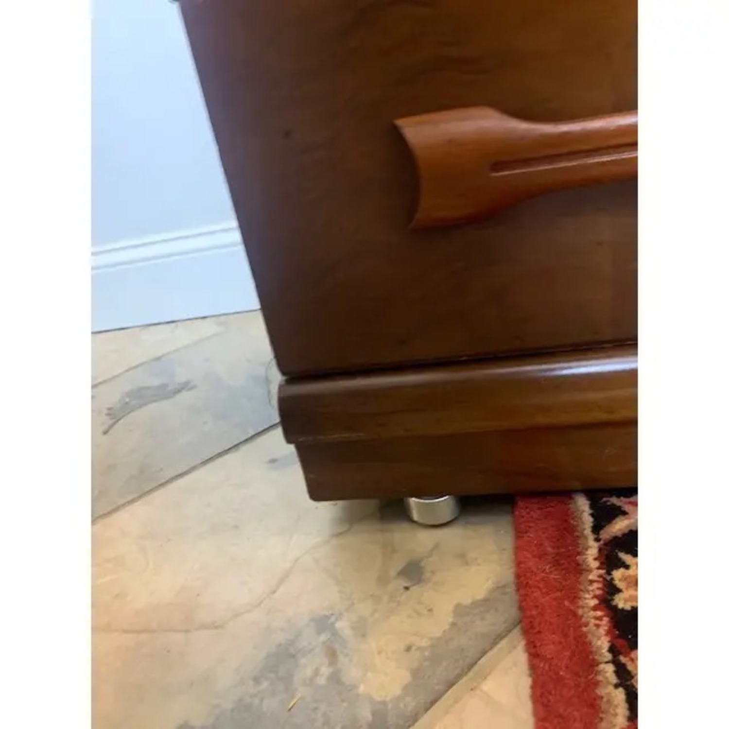  Art Deco Vanity With Glass Top 1980s - image-5