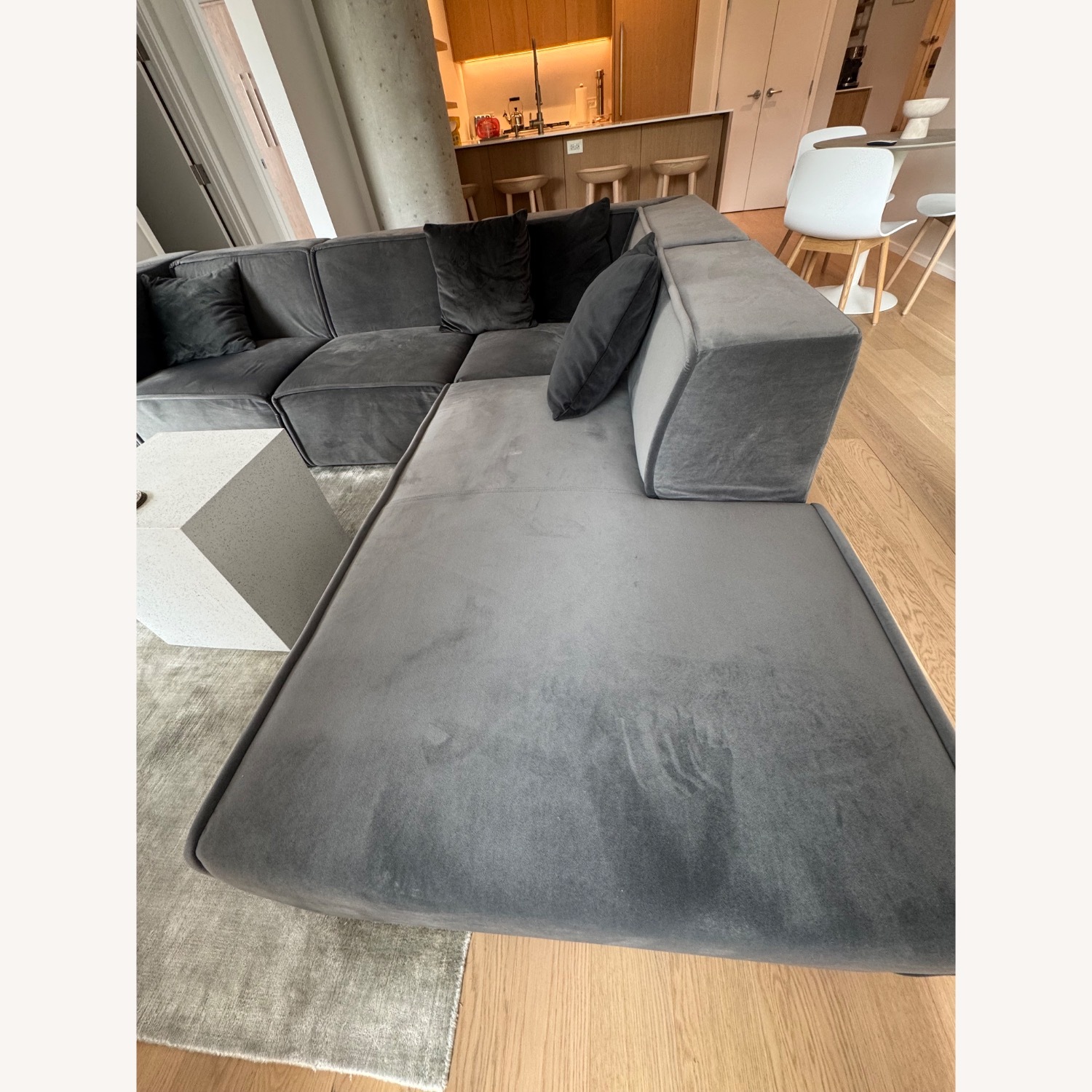 BoConcept Dark Gray Velvet 3+ Piece Sectional - image-3