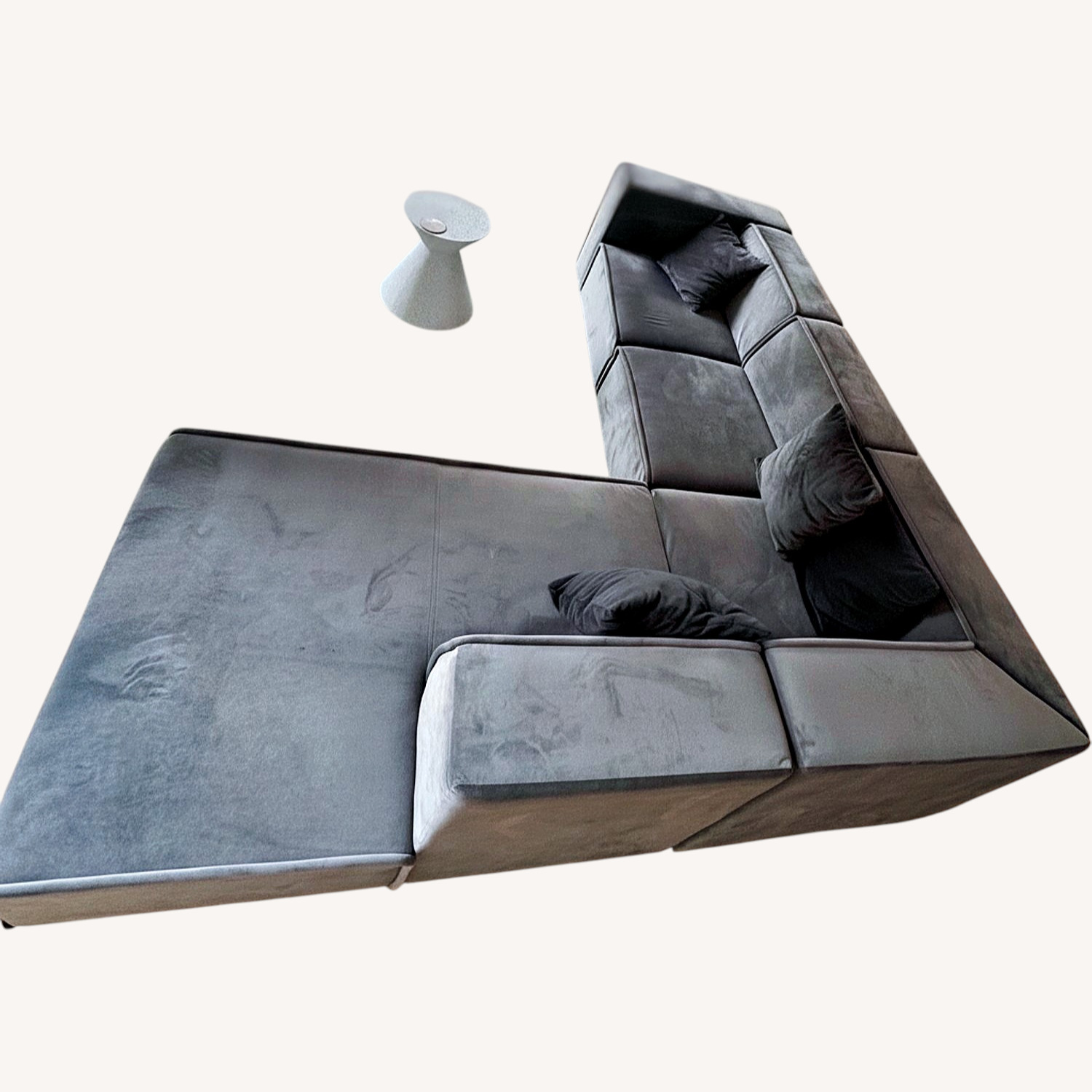 BoConcept Dark Gray Velvet 3+ Piece Sectional - image-4