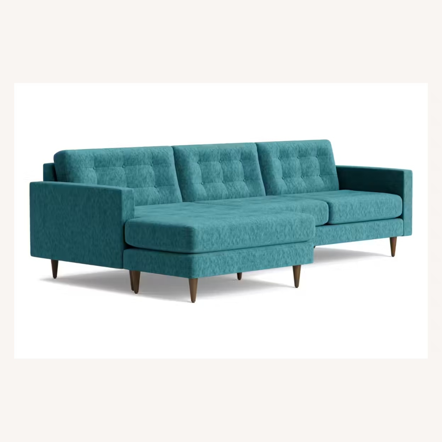 Joybird Eliot Blue Velvet Reversable Sectional - image-6