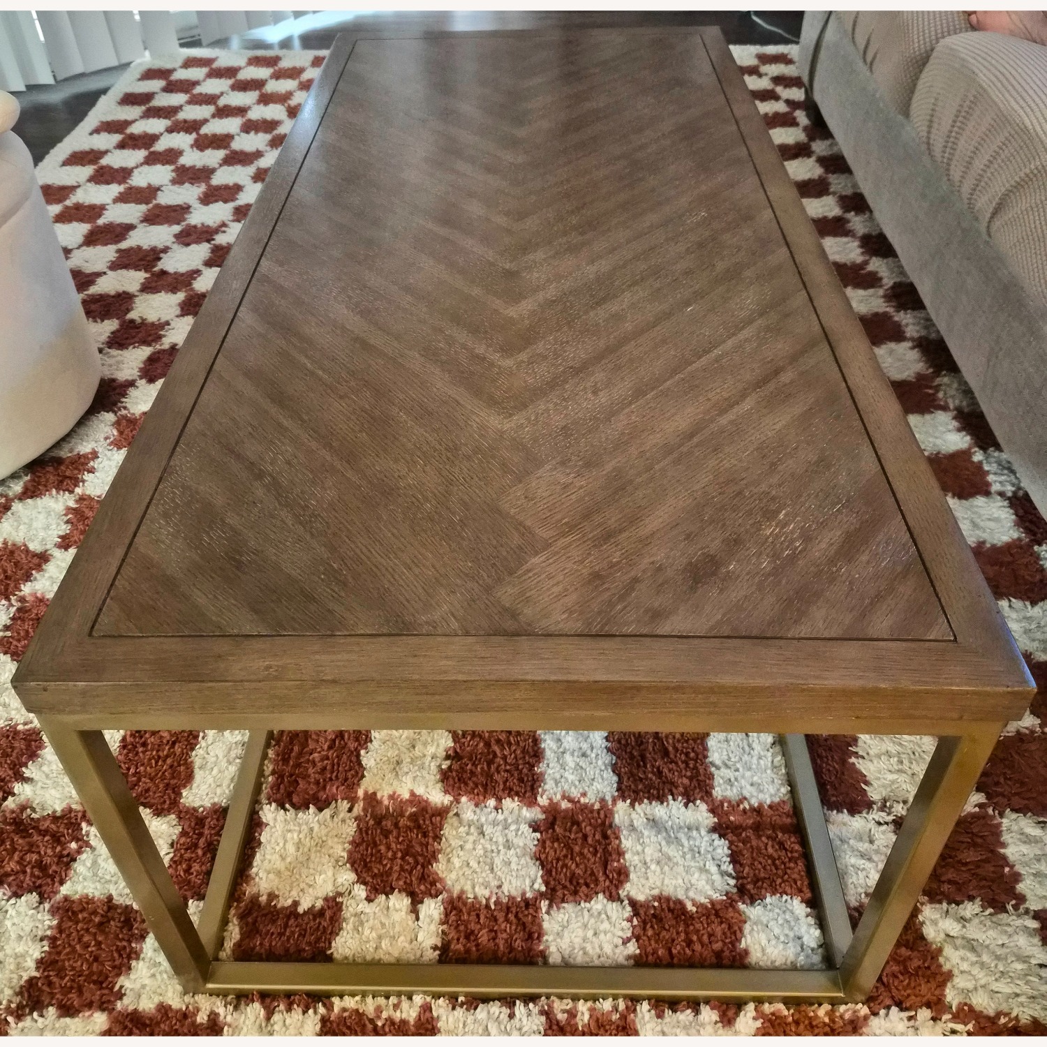 Dark Brown Wood Coffee Table - image-4