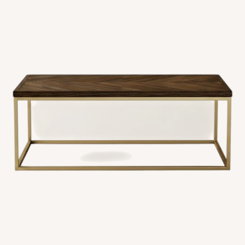 Used Dark Brown Wood Coffee Table for sale on AptDeco