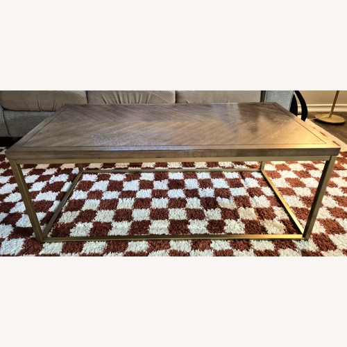 Used Dark Brown Wood Coffee Table for sale on AptDeco