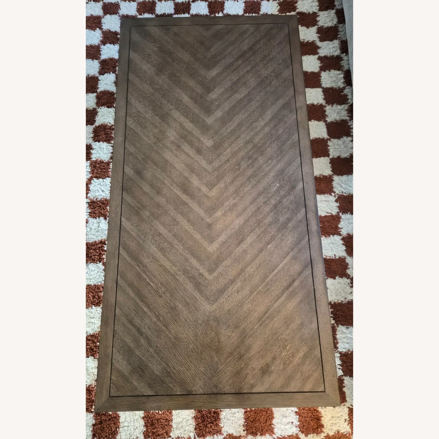 Dark Brown Wood Coffee Table - image-3