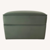 Dorel Home Products Seafoam Green Velvet Ottoman