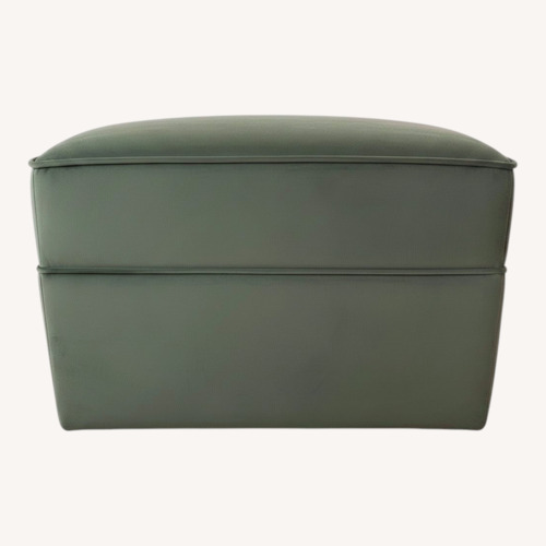Used Dorel Home Products Seafoam Green Velvet Ottoman for sale on AptDeco
